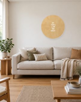 Privé: Tekst Muurcirkel – Eat Create Sleep Repeat - Printcandy