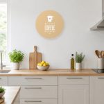 Tekst Muurcirkel – Koffie Print