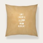 Tekstkussen – Eat Create Sleep Repeat