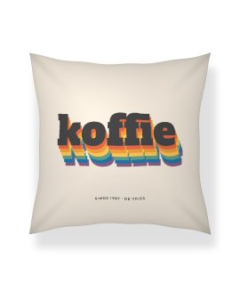 Tekstkussen – Retro Regenboog - Printcandy