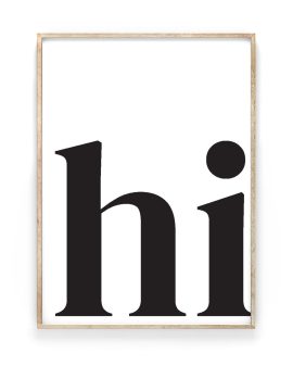 Tekstposter – Groot Woord in houten lijst – Printcandy