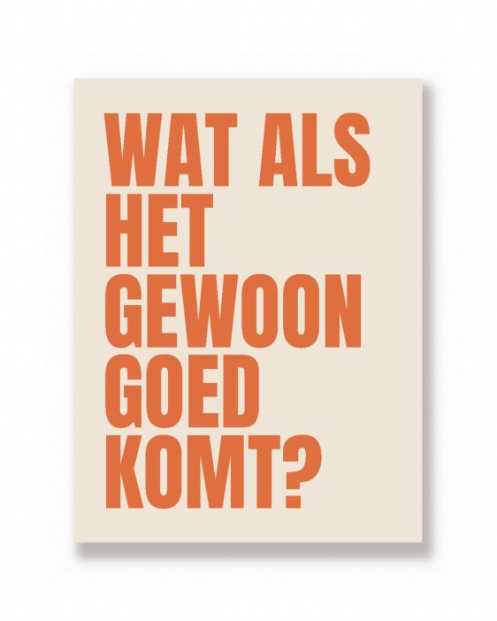 Tekstposter – Grote Letters zonder lijst – Printcandy