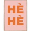Tekstposter – Kort & Knallend in houten lijst – Printcandy