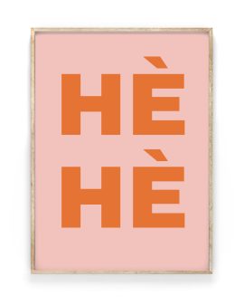 Tekstposter – Kort & Knallend in houten lijst – Printcandy