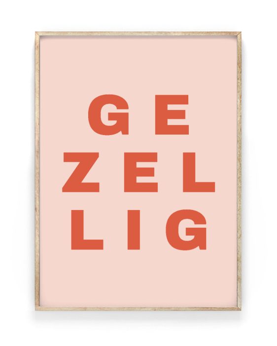 Tekstposter – Losse Letters in houten lijst – Printcandy