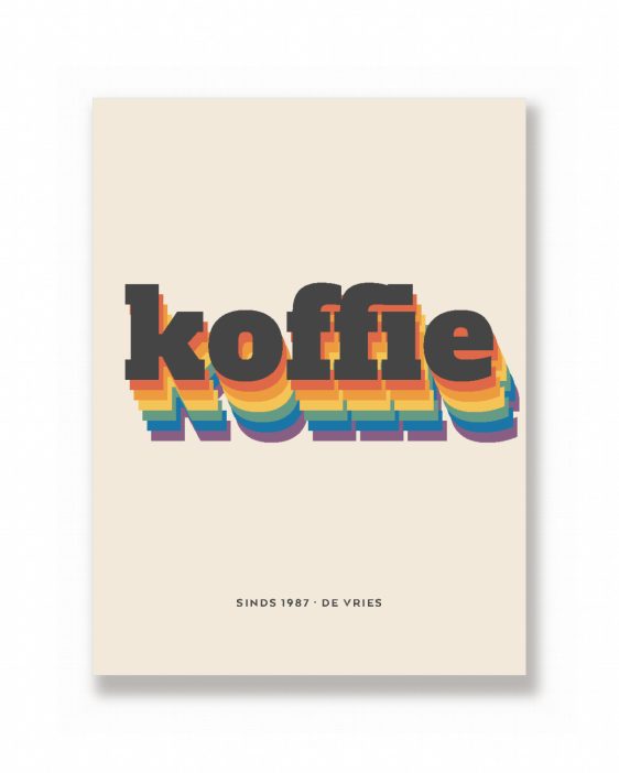 Tekstposter – Retro Regenboog zonder lijst – Printcandy