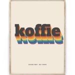 Tekstposter – Retro Regenboog