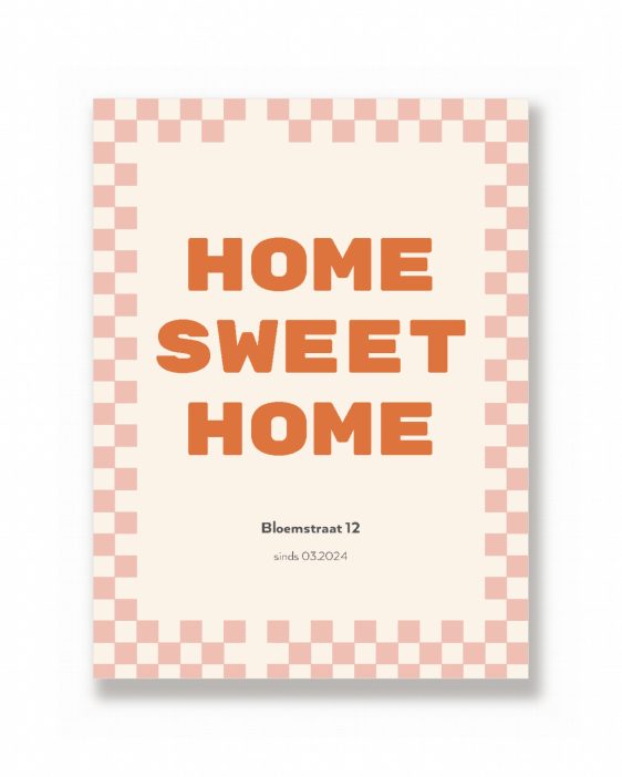 Tekstposter – Speels Dambord zonder lijst – Printcandy