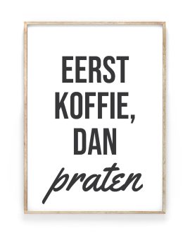 Tekstposter – Strak & Sierlijk in houten lijst – Printcandy