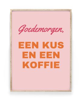 Tekstposter – Twee Kleuren in houten lijst – Printcandy