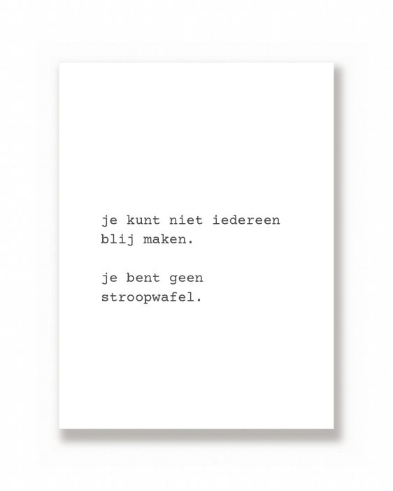 Tekstposter – Typemachine zonder lijst – Printcandy