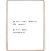 Tekstposter – Typemachine in houten lijst – Printcandy