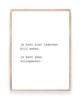Tekstposter – Typemachine in houten lijst – Printcandy