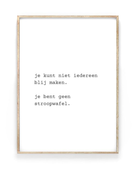 Tekstposter – Typemachine in houten lijst – Printcandy