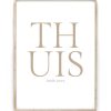 Tekstposter – Woord in Twee Regels Tekstposter – Woord in Twee Regels in houten lijst – Printcandy