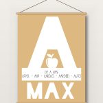 Textielposter – Alfabet
