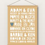 Textielposter – Beroemde Koppels