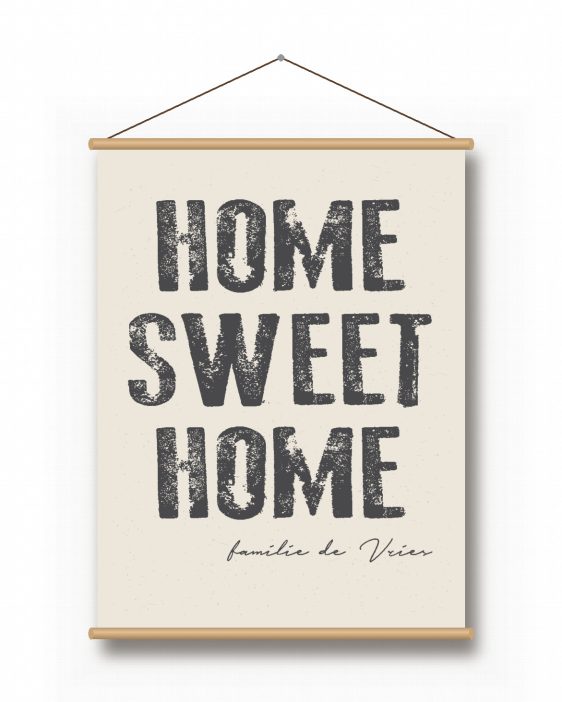 Textielposter – Canvas - Grote Woorden Liggend - Printcandy