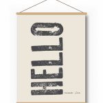 Textielposter – Grote Woorden Staand