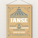 Textielposter – Circus met Namen