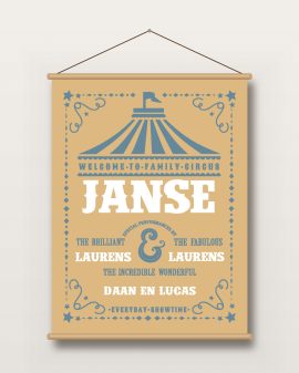 Textielposter – Circus met Namen - Printcandy