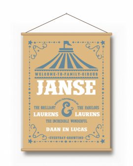 Textielposter – Circus met Namen - Printcandy
