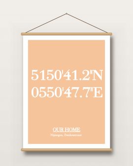Textielposter – Coördinaten - Printcandy