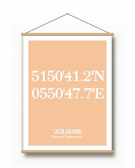 Textielposter – Coördinaten Textielposter – Coördinaten - Printcandy