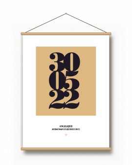 Textielposter – Datum en Namen - Printcandy