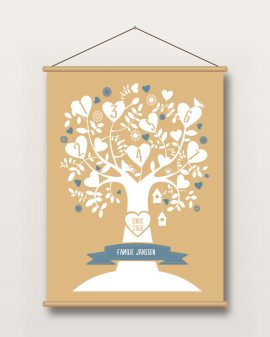 Textielposter – Familieboom - Printcandy