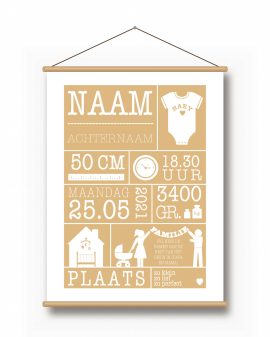 Textielposter – Geboorte Textielposter – Geboorte - Printcandy