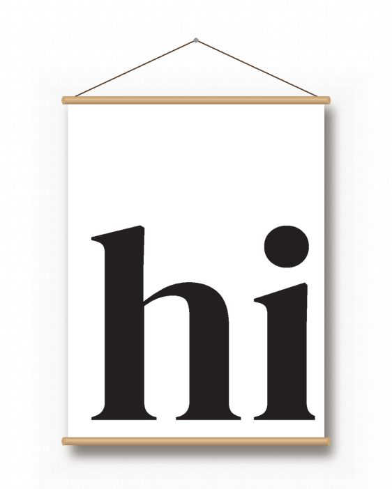 Textielposter – Groot Woord - gepersonaliseerde textielposter van Printcandy