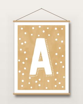 Textielposter – Grote Letter Confetti - Printcandy