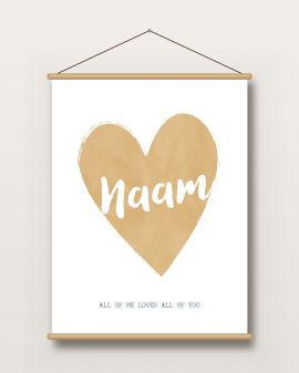 Textielposter – Hart - Printcandy