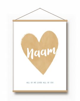 Textielposter – Hart - Printcandy