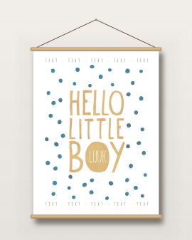 Textielposter – Hello Little Boy - Printcandy