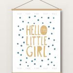 Textielposter – Hello Little Girl