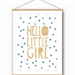 Textielposter – Hello Little Girl