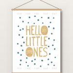Textielposter – Hello Little Ones - Tweeling