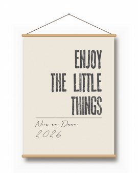 Textielposter – Hier en Nu - Printcandy