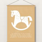 Textielposter – Hobbelpaard