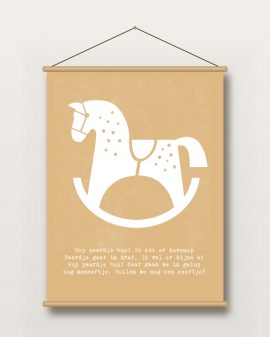 Textielposter – Hobbelpaard - Printcandy
