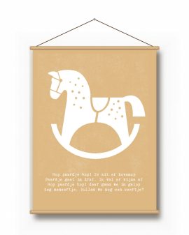 Textielposter – Hobbelpaard - Printcandy