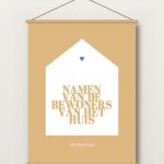 Textielposter – Huis met Namen