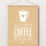 Textielposter – Koffie Print