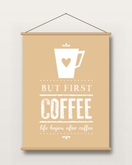 Textielposter – Koffie Print - Printcandy