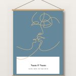 Textielposter – Line Art