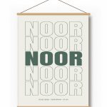 Textielposter – Naam Herhaald