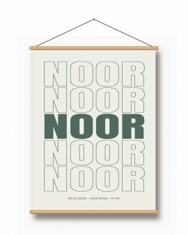 Textielposter – Naam Herhaald Textielposter – Naam Herhaald - gepersonaliseerde textielposter van Printcandy