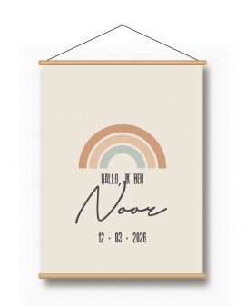 Textielposter – Naam in Boog Textielposter – Naam in Boog - Printcandy